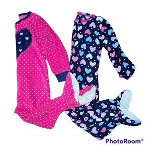 NWOT Fleece footie pajamas - lot of 2 (3T)